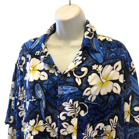 Belize Men's Hawaiian Short Sleeve Size L - Picture 2 of 3